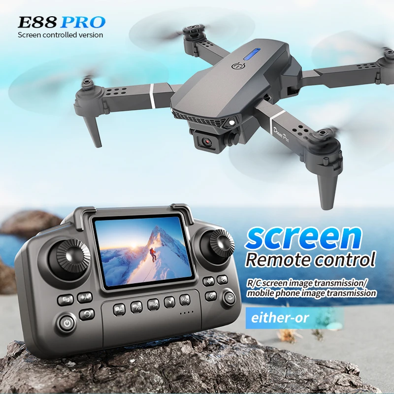 Drone Camera Wide Angle - Professionelle E88 PRO Drohne mit Bildschirm