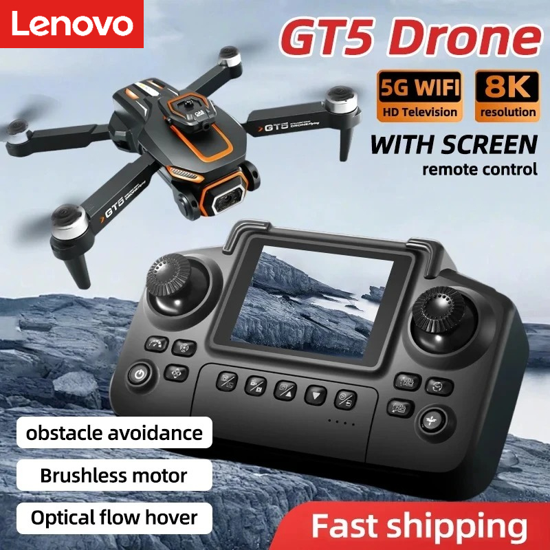 Drone Camera Wide Angle - Lenovo GT5 Mini-Drohne 4K HD Dual-Objektiv