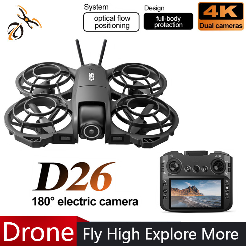 Drone Camera With Gimbal - D26 Drohne 4K Luftbild-HD 180 °