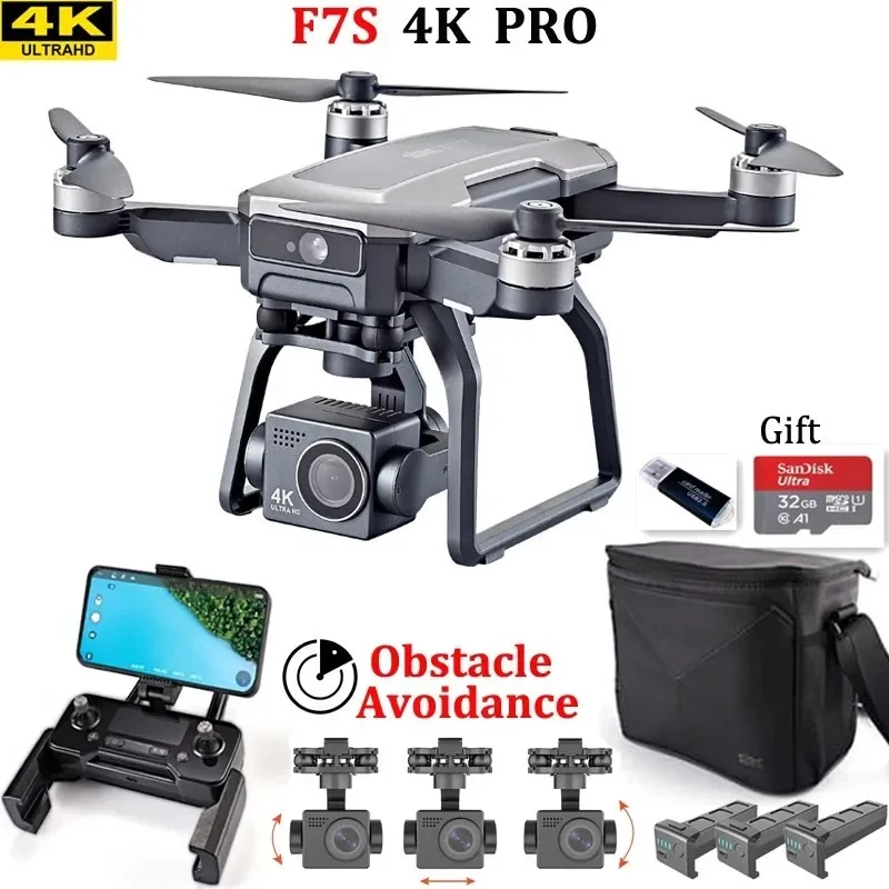 Drone Camera With Gimbal - SJRC F7s 4K PRO Drohne 4K