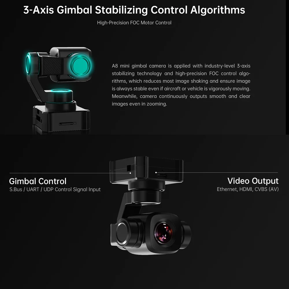 SIYI A8 Mini 4K 8MP Gimbal-Kam – Drone Camera Vlog Bewertung und Preis