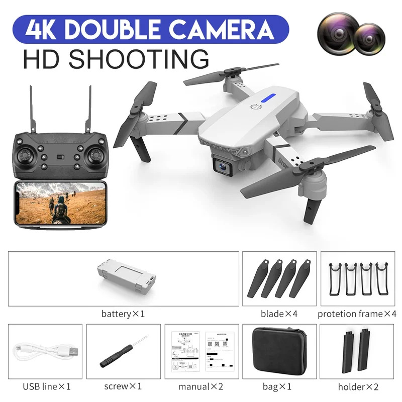 E88 ProIntelligent Folding Dro – Drone Camera Lens Bewertung und Preis