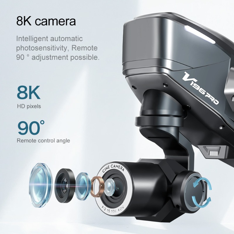 2025 V196 Automatische Hindern – Drone Camera With Gimbal Bewertung und Preis