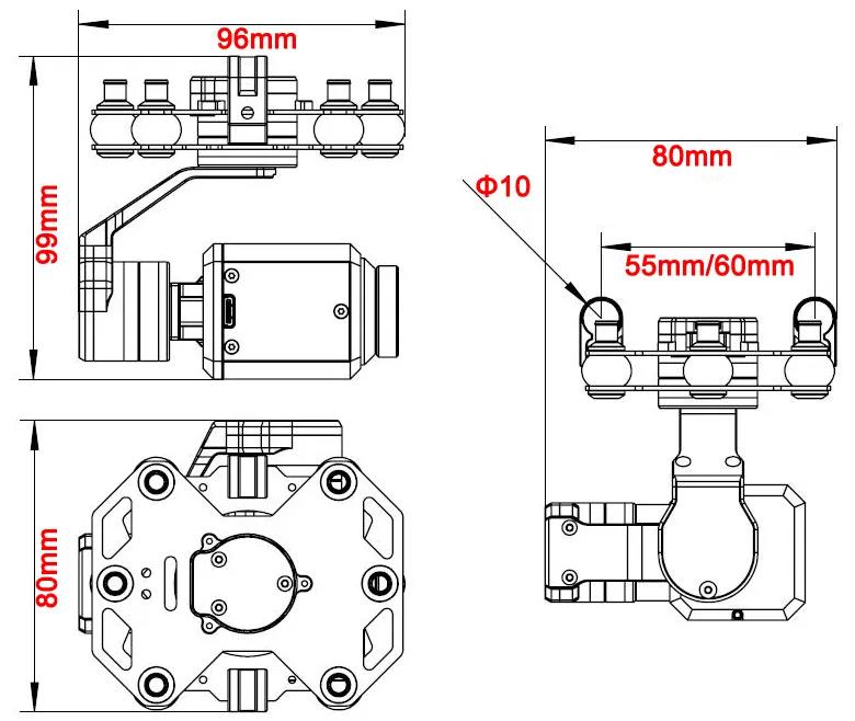 Tarot TL3T20 3-Achsen-Gimbal 6 – Drone Camera Thermal Bewertung und Preis